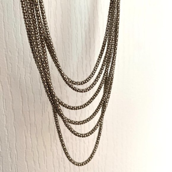 Vintage Silver Tone Long Braided Rope Necklace from Bloomingdales - Picture 10 of 13